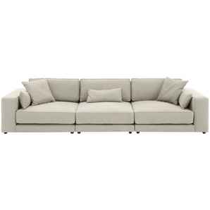 Big-Sofa OTTO PRODUCTS Grenette Sofas Gr. B/H/T: 317 cm x 77 cm x 102 cm, Baumwollmi, beige (natur) XXL Sofas Modulsofa, im Baumwoll-Leinenmix oder aus recycelten Stoffen