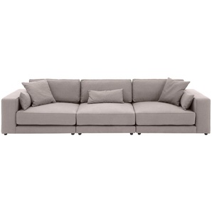 Big-Sofa OTTO PRODUCTS Grenette Sofas Gr. B/H/T: 317 cm x 77 cm x 102 cm, Baumwollmi, grau (hellgrau) XXL Sofas Modulsofa, im Baumwoll-Leinenmix oder aus recycelten Stoffen