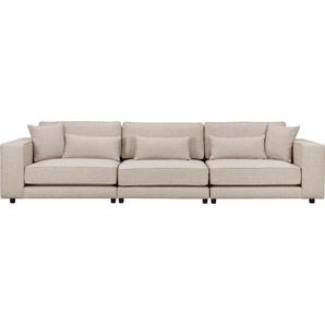 Big-Sofa OTTO PRODUCTS Grenette Sofas Gr. B/H/T: 317 cm x 77 cm x 102 cm, Struktur (recyceltes Polyester), beige XXL Sofas
