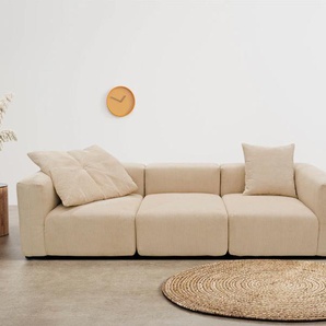Big-Sofa RAUM.ID Gerrid Sofas Gr. B/H/T: 301 cm x 69 cm x 108 cm, Cord, beige (creme) XXL Sofas