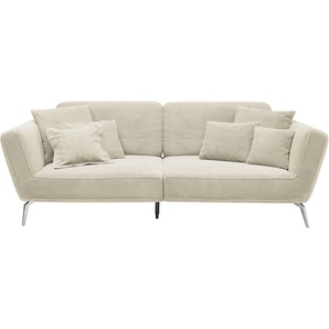 Big-Sofa SET ONE BY MUSTERRING SO 4500 Sofas Gr. B/H/T: 260 cm x 90 cm x 125 cm, Breitcord, mit Kopfstütze, beige (creme) XXL Sofas