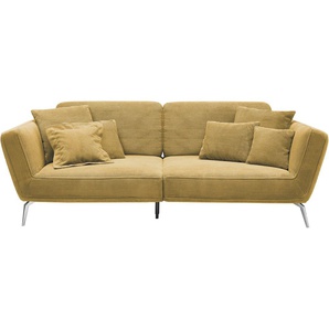 Big-Sofa SET ONE BY MUSTERRING SO 4500 Sofas Gr. B/H/T: 260 cm x 90 cm x 125 cm, Breitcord, ohne Kopfstütze, gelb (mustard) XXL Sofas