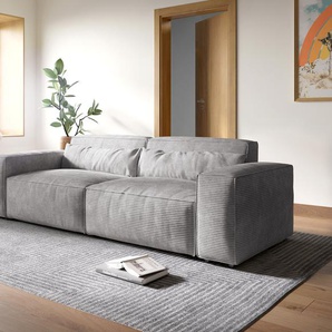 Big-Sofa Sirpio XL 270x130 cm Cord Silbergrau, Big Sofas