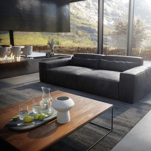 Big-Sofa Sirpio XL 270x130 cm Lederimitat Vintage Anthrazit, Big Sofas