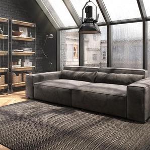 Big-Sofa Sirpio XL 270x130 cm Mikrofaser Khakibraun, Big Sofas