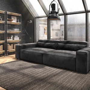 Big-Sofa Sirpio XL 270x130 cm Mikrofaser Schwarz, Big Sofas