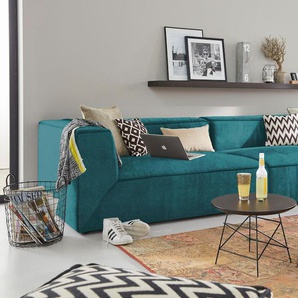 Big-Sofa TOM TAILOR BIG CUBE Sofas Gr. B/H/T: 270 cm x 66 cm x 122 cm, Samtstoff TSV, ohne Sitztiefenverstellung, grün (emerald tsv 3) XXL Sofas TOM TAILOR Big-Sofa BIG CUBE, in 3 Breiten, Tiefe 122 cm