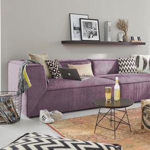 Big-Sofa TOM TAILOR BIG CUBE Sofas Gr. B/H/T: 270 cm x 66 cm x 122 cm, Samtstoff TSV, ohne Sitztiefenverstellung, lila (lavender tsv 18) XXL Sofas TOM TAILOR Big-Sofa BIG CUBE, in 3 Breiten, Tiefe 122 cm