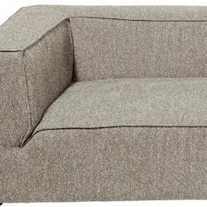 Big-Sofa TOM TAILOR HOME BIG CUBE Sofas Gr. B/H/T: 270 cm x 66 cm x 129 cm, Chenillestoff TSE, mit Sitztiefenverstellung, beige (nature tse 21) XXL Sofas