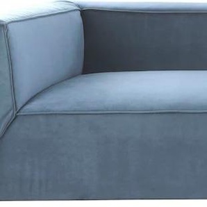 Big-Sofa TOM TAILOR HOME BIG CUBE Sofas Gr. B/H/T: 270 cm x 66 cm x 129 cm, Samtstoff TSV, mit Sitztiefenverstellung, blau (cornflower tsv 16) XXL Sofas