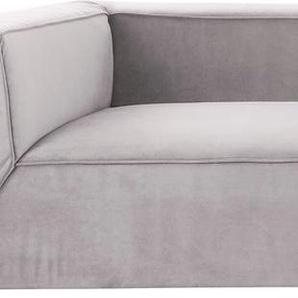 Big-Sofa TOM TAILOR HOME BIG CUBE Sofas Gr. B/H/T: 270 cm x 66 cm x 129 cm, Samtstoff TSV, mit Sitztiefenverstellung, grau (stone tsv 29) XXL Sofas in 2 Breiten, wahlweise mit Sitztiefenverstellung, Tiefe 129 cm