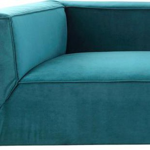 Big-Sofa TOM TAILOR HOME BIG CUBE Sofas Gr. B/H/T: 270 cm x 66 cm x 129 cm, Samtstoff TSV, mit Sitztiefenverstellung, grün (emerald tsv 3) XXL Sofas in 2 Breiten, wahlweise mit Sitztiefenverstellung, Tiefe 129 cm