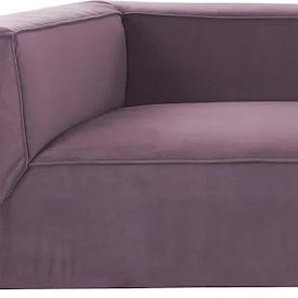 Big-Sofa TOM TAILOR HOME BIG CUBE Sofas Gr. B/H/T: 270 cm x 66 cm x 129 cm, Samtstoff TSV, mit Sitztiefenverstellung, lila (lavender tsv 18) XXL Sofas