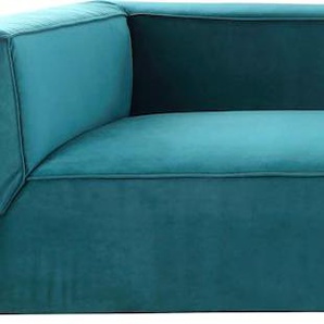 Big-Sofa TOM TAILOR HOME BIG CUBE Sofas Gr. B/H/T: 270 cm x 66 cm x 129 cm, Samtstoff TSV, ohne Sitztiefenverstellung, grün (emerald tsv 3) XXL Sofas in 2 Breiten, wahlweise mit Sitztiefenverstellung, Tiefe 129 cm