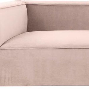Big-Sofa TOM TAILOR HOME BIG CUBE Sofas Gr. B/H/T: 270 cm x 66 cm x 129 cm, Samtstoff TSV, ohne Sitztiefenverstellung, rosa (rosa tsv 27) XXL Sofas in 2 Breiten, wahlweise mit Sitztiefenverstellung, Tiefe 129 cm
