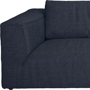 Big-Sofa TOM TAILOR HOME BIG CUBE STYLE Sofas Gr. B/H/T: 300 cm x 83 cm x 122 cm, Struktur fein TBO, blau (dark navy tbo 6) XXL Sofas