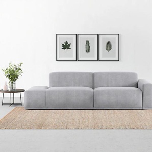 Big-Sofa TRENDMANUFAKTUR Braga Sofas Gr. B/H/T: 277 cm x 72 cm x 107 cm, Breitcord, Recamiere links, grau XXL Sofas