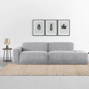 Big-Sofa TRENDMANUFAKTUR Braga Sofas Gr. B/H/T: 277 cm x 72 cm x 107 cm, Breitcord, Recamiere rechts, grau XXL Sofas