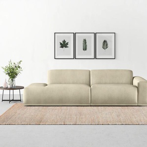 Big-Sofa TRENDMANUFAKTUR Braga Sofas Gr. B/H/T: 277 cm x 72 cm x 107 cm, Struktur weich, Recamiere links, silberfarben (silver lining) XXL Sofas