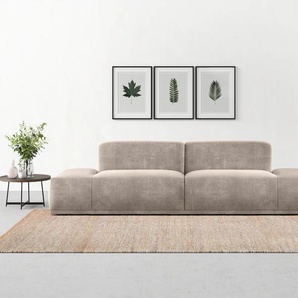 Big-Sofa TRENDMANUFAKTUR Braga Sofas Gr. B/H/T: 300 cm x 72 cm x 107 cm, Breitcord, beige XXL Sofas in moderner Optik, mit hochwertigem Kaltschaum