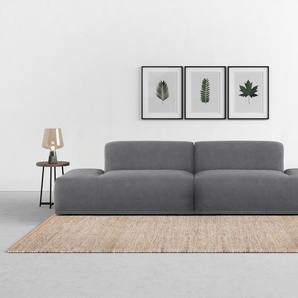 Big-Sofa TRENDMANUFAKTUR Braga Sofas Gr. B/H/T: 300 cm x 72 cm x 107 cm, Struktur fein, grau (dark grey) XXL Sofas in moderner Optik, mit hochwertigem Kaltschaum