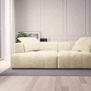 Bigsofa Beige Cordstoff Snor 272 x 70 x 126cm Modern