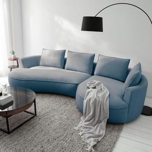 Bigsofa Blau Webstoff Saia 322 x 82 x 154cm Ausrichtung rechts Modern