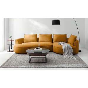 Bigsofa Gelb Webstoff Saia 322 x 82 x 154cm Ausrichtung rechts Modern