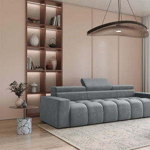 Bigsofa Couchgarnitur DARCY Megasofa in Stoff Salvador Grau