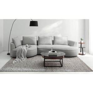 Bigsofa Grau Webstoff Saia 322 x 82 x 154cm Ausrichtung links Modern