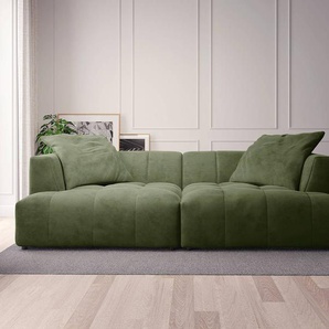 Bigsofa Grün Cordstoff Snor 272 x 70 x 126cm Modern