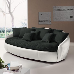 Bigsofa Kunstleder / Webstoff Grau/Altweiß/Anthrazit Kunstleder Piera / Webstoff Jaina 238 x 80 x 140cm Modern