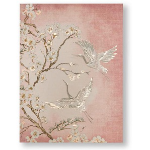 Bild, Gold, Pink, Textil, rechteckig, 60x80x3 cm, Keilrahmen, einfache und schnelle Anbringung, Bilder