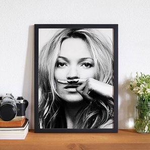 Bild Kate Moss II Rahmen: Massivholz Buche, lackiert Abdeckung: Plexiglas Multicolor 32 x 42cm