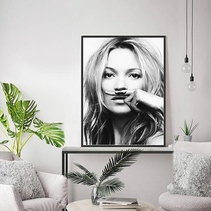 Bild Kate Moss II Rahmen: Massivholz Buche, lackiert Abdeckung: Plexiglas Multicolor 62 x 82cm
