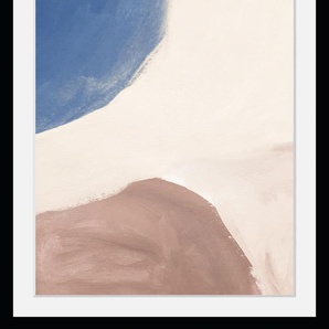 Bild mit Rahmen GUIDO MARIA KRETSCHMER HOME&LIVING Gerahmter Digitaldruck - Wandbild Bilder Gr. B/H: 50 cm x 70 cm, Wandbild Abstrakt Hochformat, 1 St., blau (braun, blau) Bilder mit Rahmen