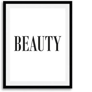 Bild QUEENCE Beauty Bilder Gr. B/H: 30 cm x 40 cm, Wandbild Schriftzug Hochformat, 3 St., schwarz Kunstdrucke
