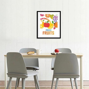 Bild QUEENCE Fresh Fruits Bilder Gr. B/H: 50 cm x 70 cm, Wandbild Hochformat, 1 St., bunt (bunt, rot, grün, orange, gelb) Kunstdrucke