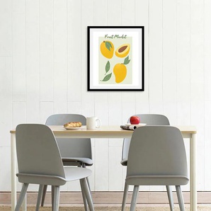 Bild QUEENCE Fruit Market Bilder Gr. B/H: 50 cm x 70 cm, Wandbild Hochformat, 1 St., gelb Kunstdrucke