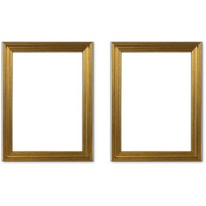 Bilderrahmen 13x18 cm  2er-Set   ¦ gold ¦ Glas ¦ Maße (cm): B: 13 H: 18 T: 1.3