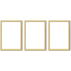 Bilderrahmen 13x18 cm  3er-Set   ¦ gold ¦ Kunststoff ¦ Maße (cm): B: 13 H: 18 T: 1.8