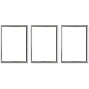Bilderrahmen 13x18 cm  3er-Set   ¦ silber ¦ Kunststoff ¦ Maße (cm): B: 13 H: 18 T: 1.8