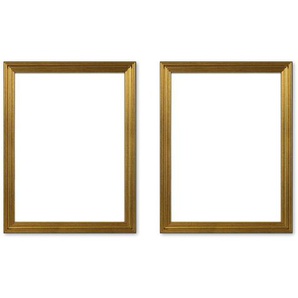 Bilderrahmen 18x24 cm  2er-Set   ¦ gold ¦ Glas ¦ Maße (cm): B: 18 H: 24 T: 1.3