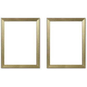 Bilderrahmen 18x24 cm  2er-Set   ¦ silber ¦ Glas ¦ Maße (cm): B: 18 H: 24 T: 1.3