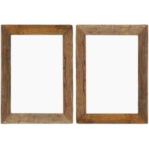 Bilderrahmen 2 Stk. 40x50 cm Massives Altholz und Glas