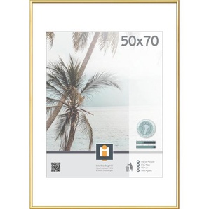 Bilderrahmen Kyoto, Gold, Kunststoff, Glas, rechteckig, 71.1x51.1 cm, Bilder und Zubehör, Bilderrahmen, Bilderrahmen Kunststoff