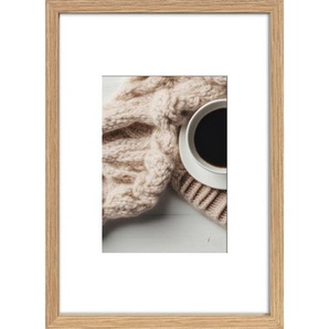 Bilderrahmen Nordic, Eiche, Glas, Holzwerkstoff, rechteckig, 21x29.7 cm, FSC Mix, Passepartout, Bilder und Zubehör, Bilderrahmen