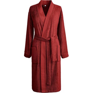 Bio:Vio Bademantel Bonita, Rot, Textil, Uni, Gr. S, unisex, hochwertige Qualität, atmungsaktiv, Badtextilien, Bademäntel