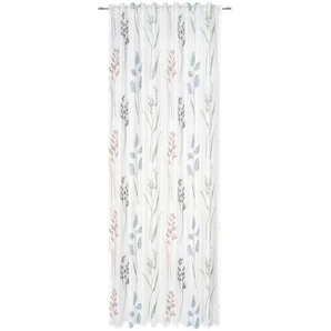 Bio:Vio Fertigvorhang , Blau, Grün , Textil , Blätter , 140 cm , Gots, Oeko-Tex® Standard 100 , mit Kombiband , Wohntextilien, Gardinen & Vorhänge, Fertiggardinen, Fertiggardinen