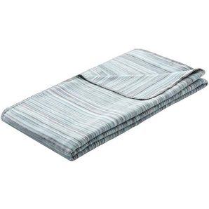 Bio:Vio Plaid Mola, Blau, Grau, Textil, Streifen, 140 cm, Grüner Punkt, Textiles Vertrauen - Oeko-Tex®, Made in Germany, DIN EN ISO 9001, Oeko-Tex® Standard 100, Kettelrand, Wohntextilien, Decken, Plaids